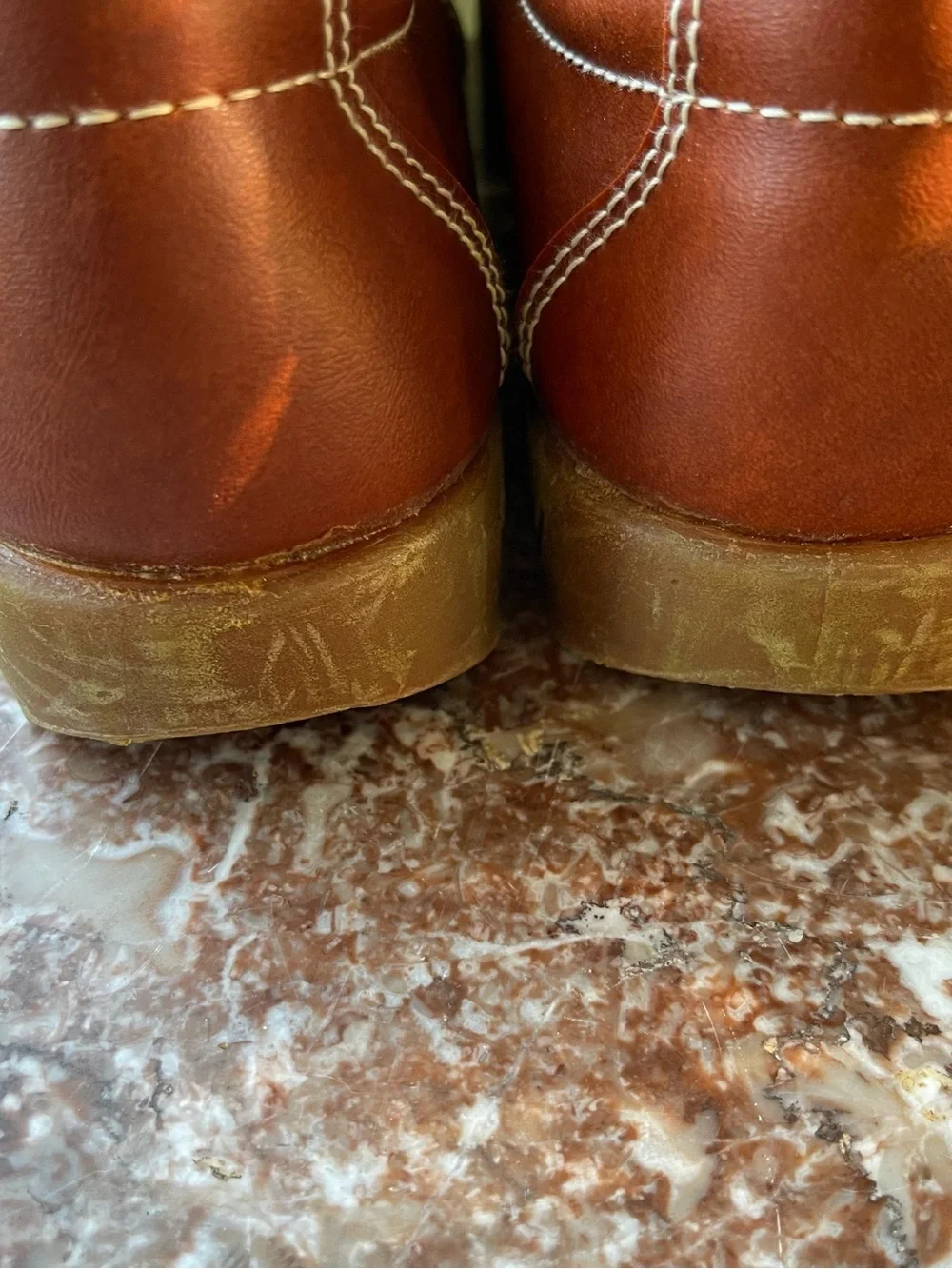 Vintage 1970s Trax Deadstock Leather Moccasin Shoes Size 8.5 Brown New With Tags
